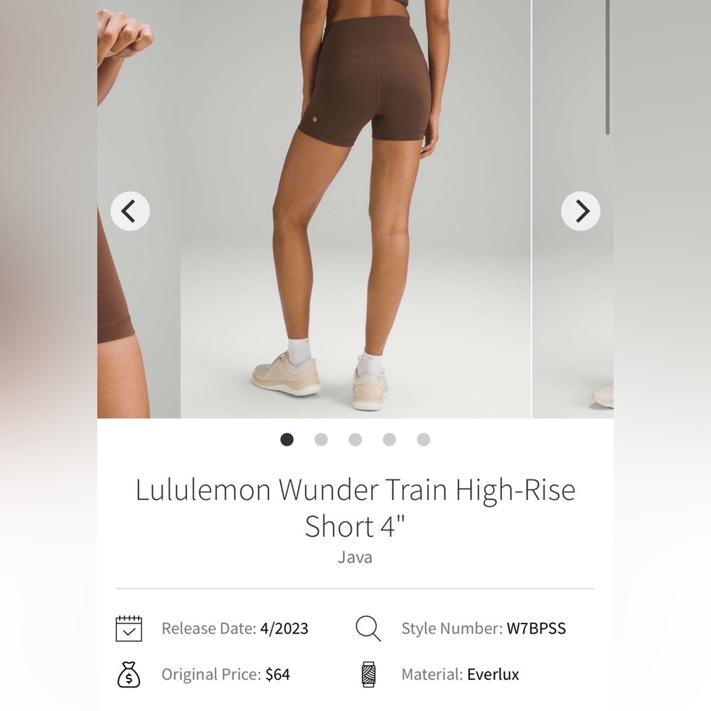 Lululemon Wunder Train High-Rise Short 4"